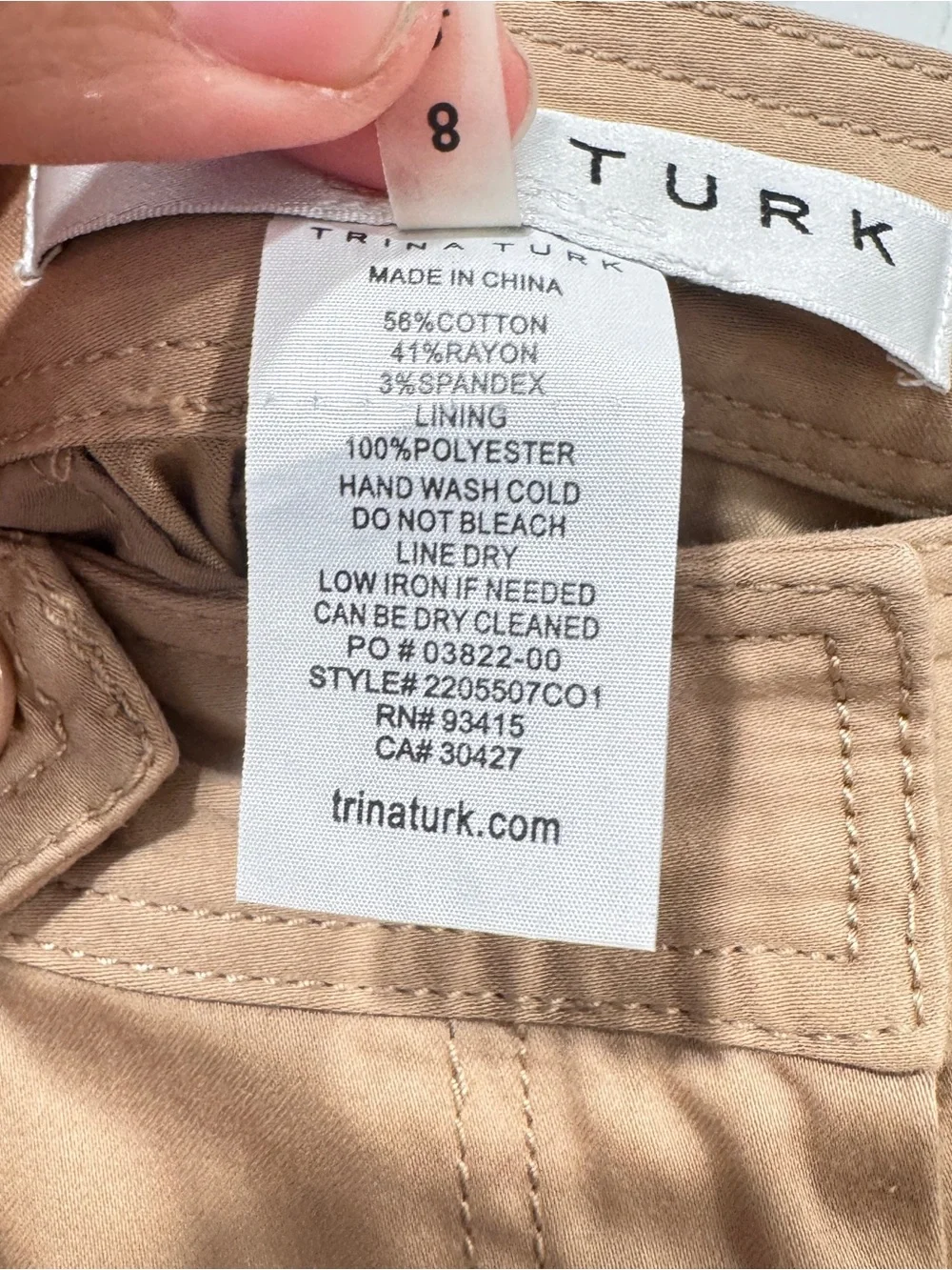 Trina Turk Beige Pleated Shorts Womens 8 Tan Old Money Quiet Luxury Summer